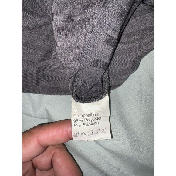 Women’s Flowy Pants Black Ribbed Size Medium Comfy Wide Legged Boho Chic - Picture 7 of 7